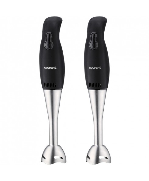 2-PACK 2-Speed Hand Blender with Stainless Steel Leg - Black