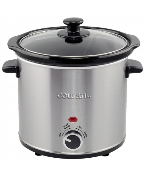 3.2 Quart Slow Cooker - Stainless Steel