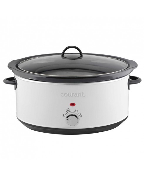 Courant 7 Quart Oval Slow Cooker - White