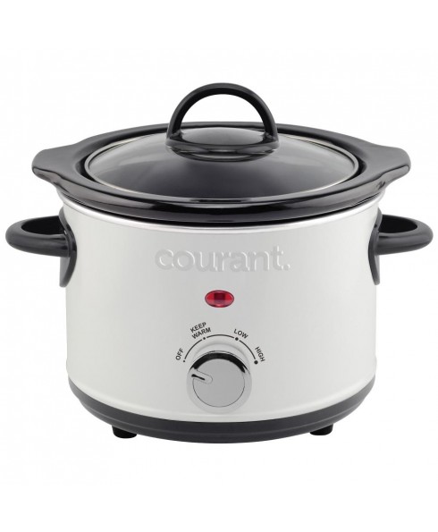 Courant 1.6 Quart Slow Cooker, White