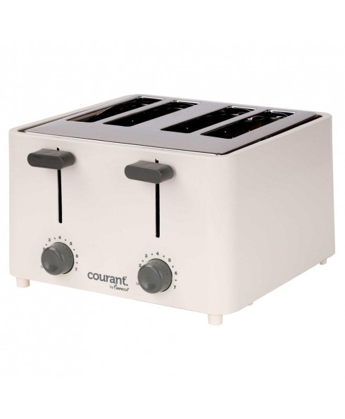 Courant 4-Slice Toaster, White / Stainless