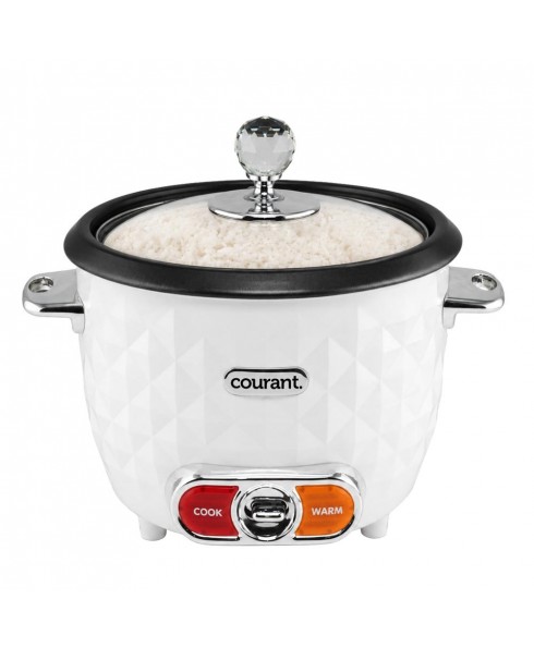 10 Cups Cooked / 5 Cups Uncooked Designer Series Rice Cooker and Steamer - White