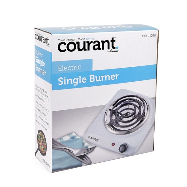 Courant 9.45-in 2 Elements Stainless Steel Electric Hot Plate in