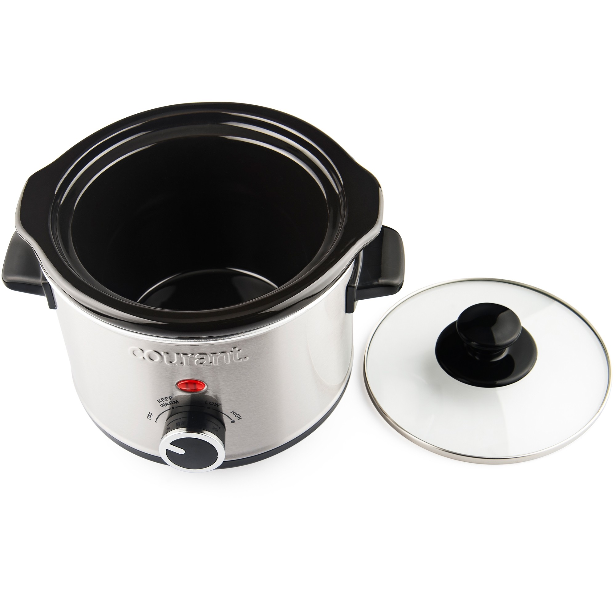 Courant RNAB0BQ4LWR6V courant mini slow cooker crock, with easy