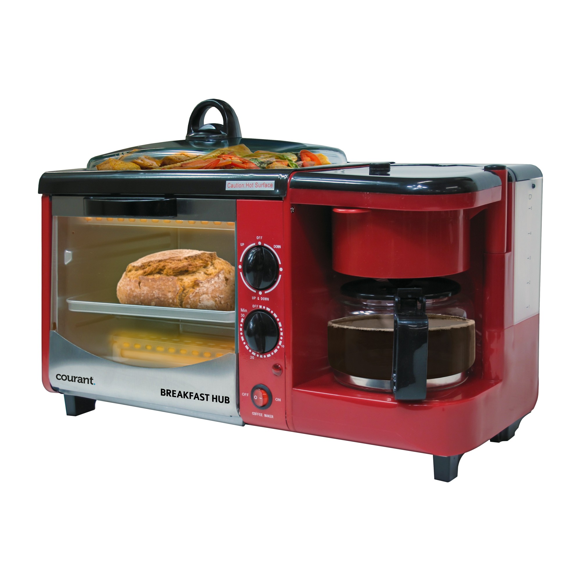 Courant 3-IN-1 Multifunction Breakfast Hub - Red
