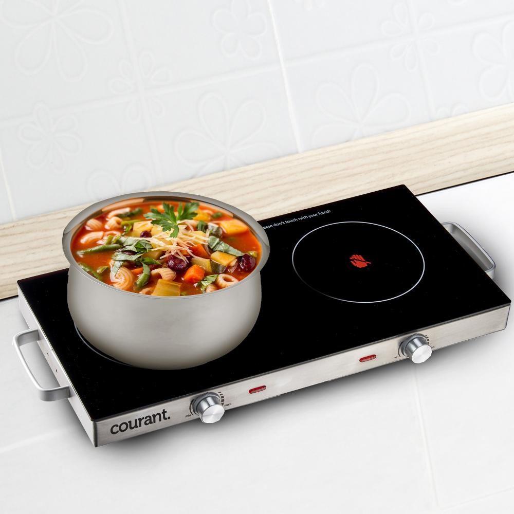 Two Burner Ceramic Glass Electric Cooktop With Touch Controls - 288MM -  CEC30 - Domain