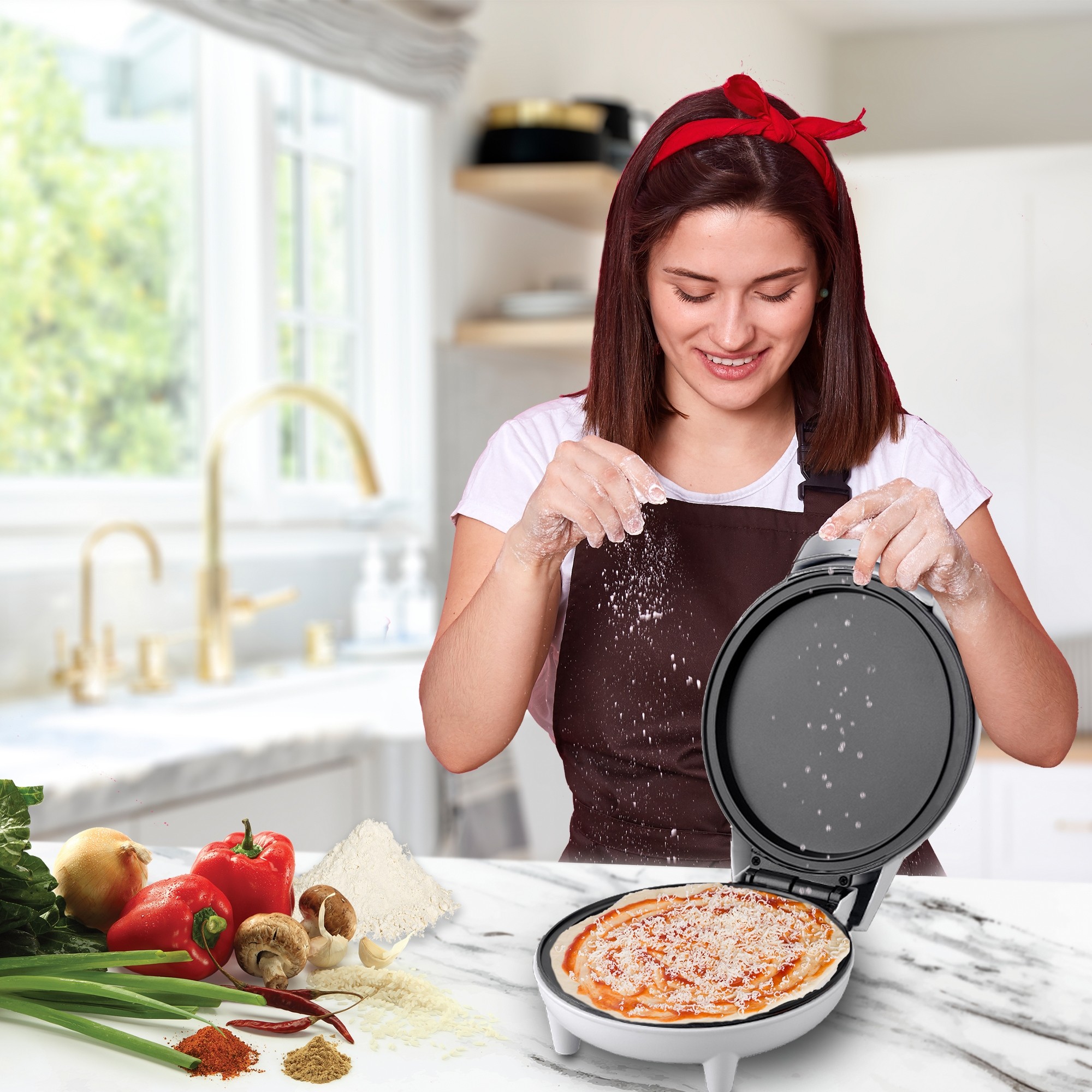Courant Griddle and Mini Oven Compact Griddle 7-inch Personal Griddle Pizza  Maker, Black, 1 - Foods Co.