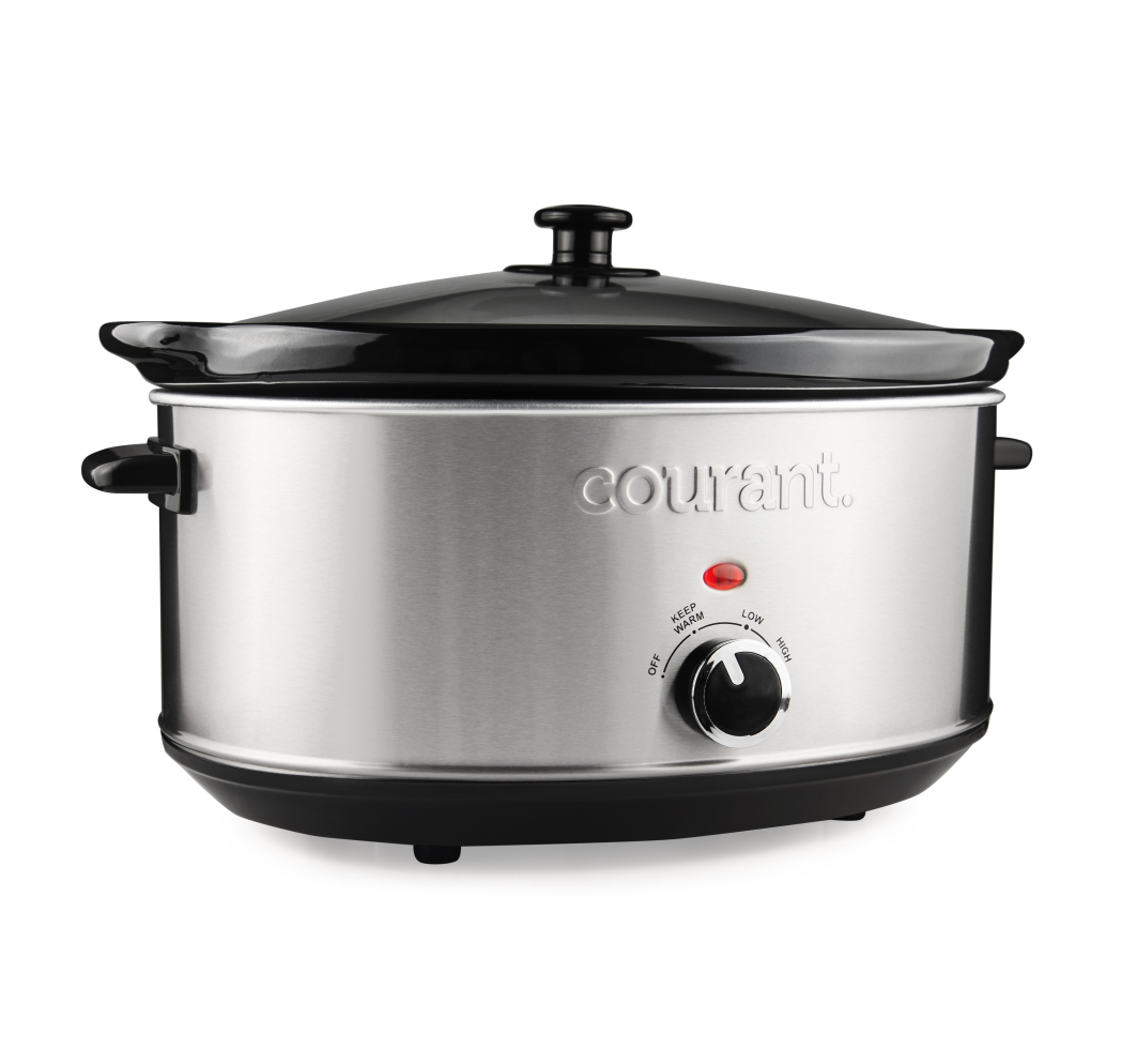 Courant 7.0 Quart Oval Slow Cooker, Stainless Steel : Target