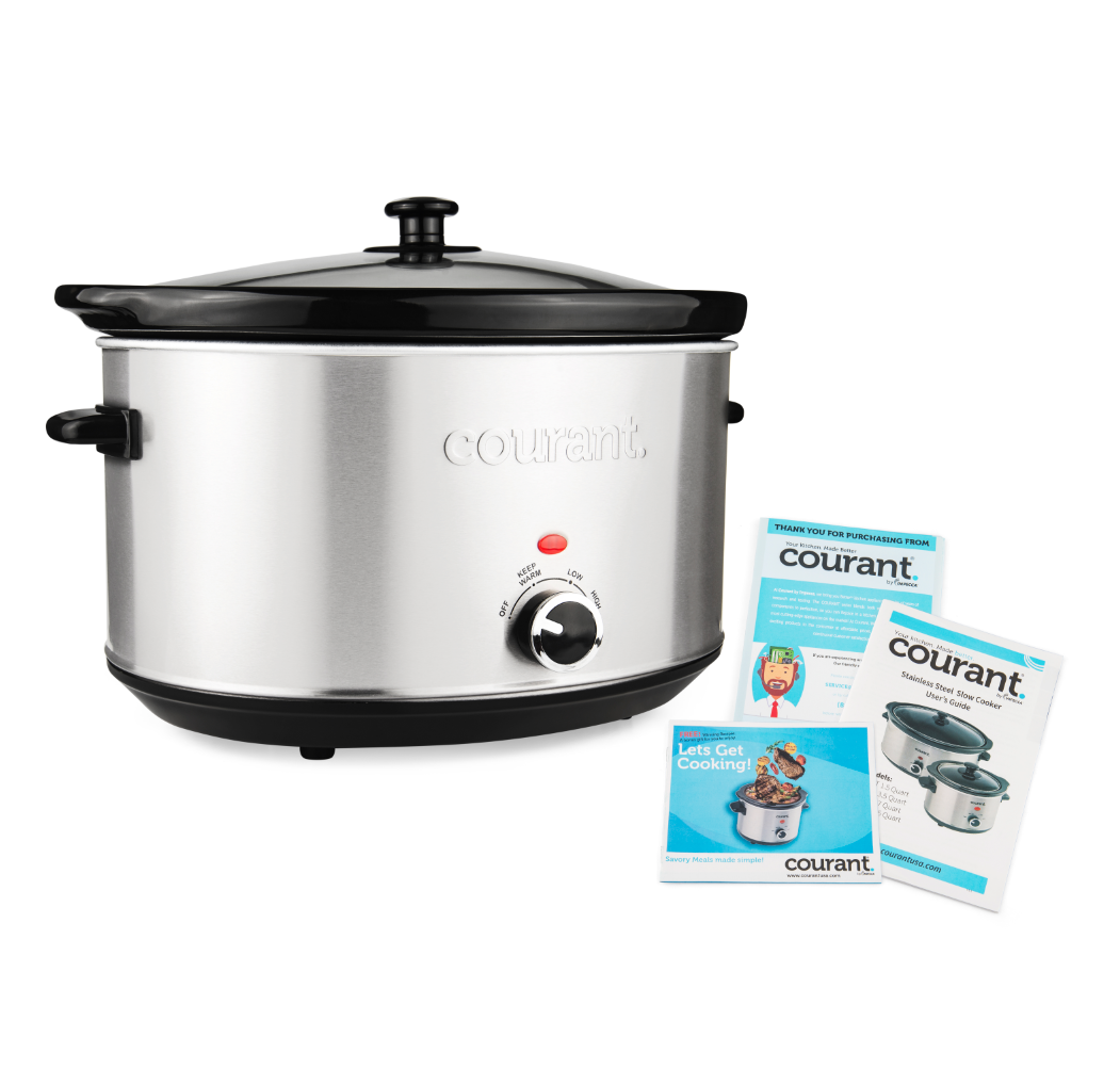 Courant 8.5 Quart Oval Slow Cooker Stainless Steel