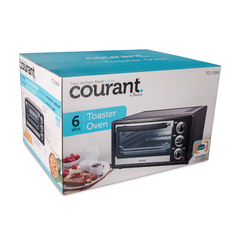 Courant TO-2540STK, French Door, Convection Toaster Oven & Broiler, Ac