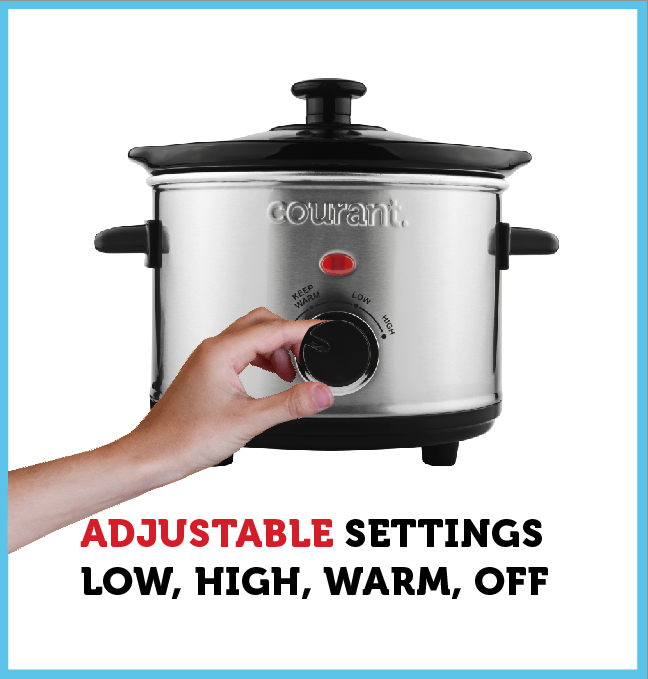 Courant 8.5 Qt. Stainless Steel Slow Cooker with Temperature