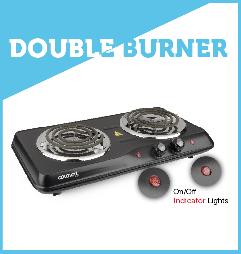 Courant CEB-2183K Electric Double Burner Black