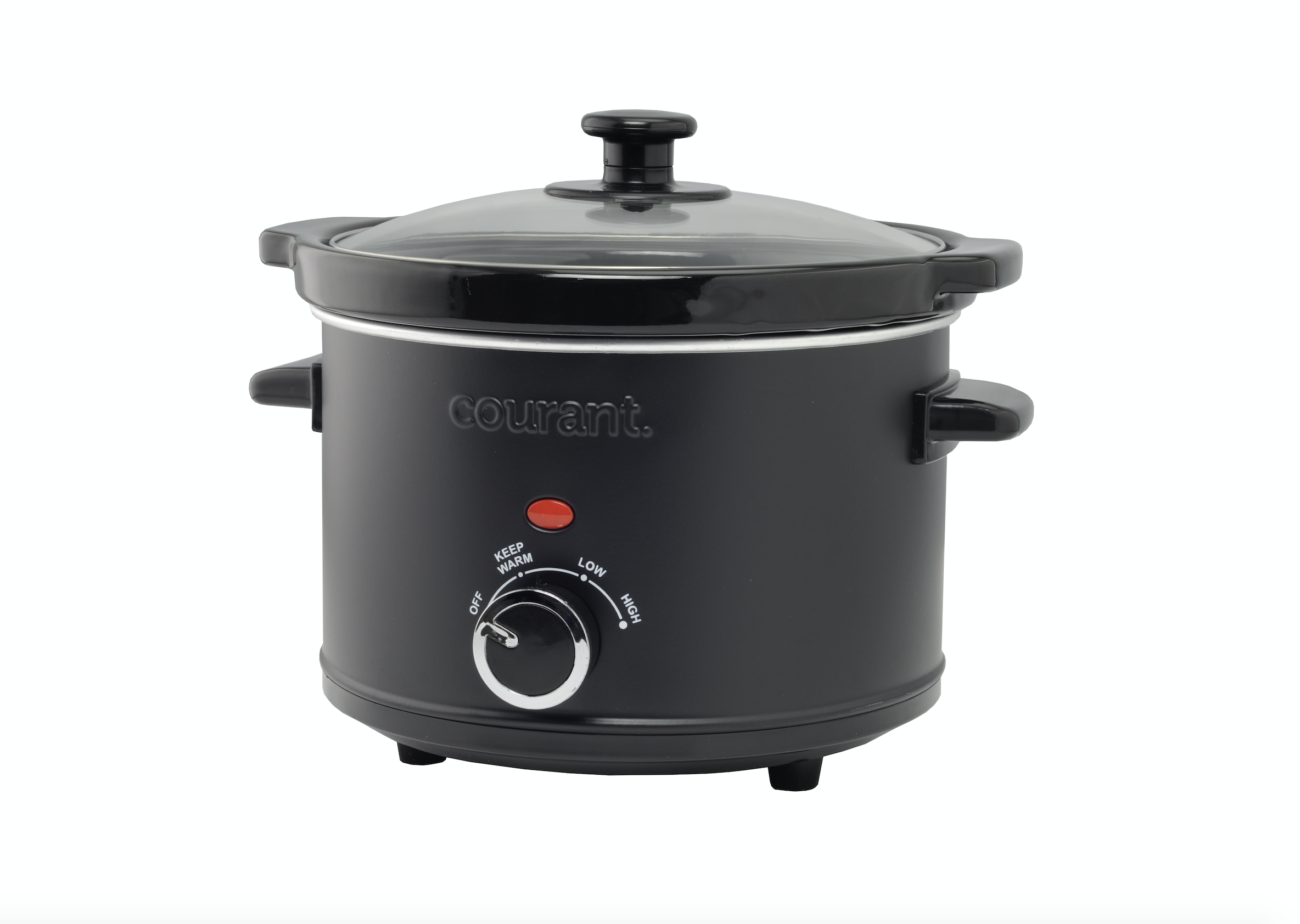 Courant Double Slow Cooker 2.5 Quart Crock each, 5.0 Quart Total Pots, with  Individual Easy Cooking Options, Dishwasher Safe Stainproof Stoneware Pots