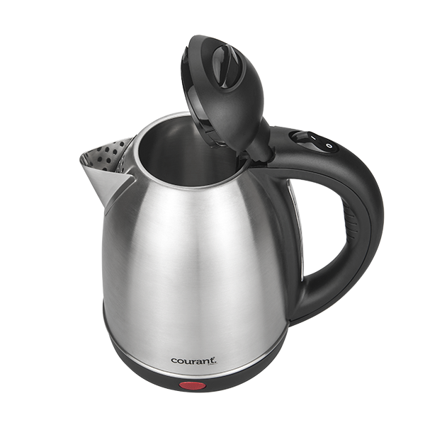 Courant 1.7 Liter Electric Kettle Cordless with LED Light, Black