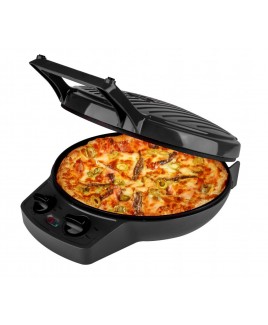 Courant 12 Inch Electronic Pizza Maker w/ Dial, Opens 180°, Black