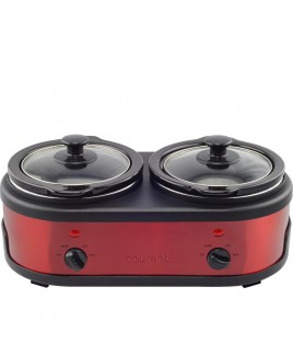 Courant 1.6-QT Double Slow Cooker - Red