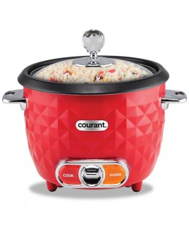 10 Cups Cooked / 5 Cups Uncooked Designer Series Rice Cooker and Steamer - Red