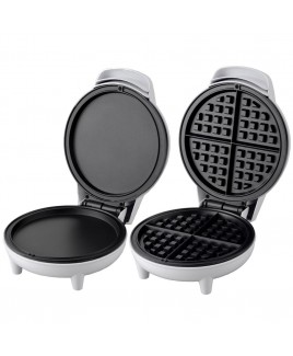 Personal Griddle and Waffle Maker Bundle - White