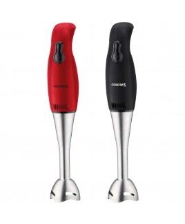 2-PACK Hand Blender with 2-Speed and Stainless Steel Leg - Red & Black