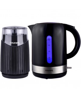 1.7 Liter Cordless Electric Kettle with Coffee Grinder - Black