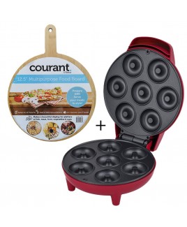 Mini Donut Maker (Red) with Food Board Included
