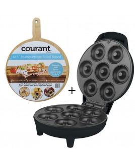 Mini Donut Maker (Black) with Food Board Included