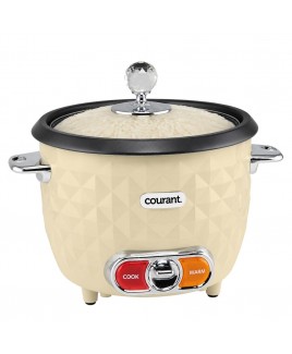 Courant 10 Cups Cooked / 5 Cups Uncooked Designer Series Rice Cooker and Steamer - Ivory
