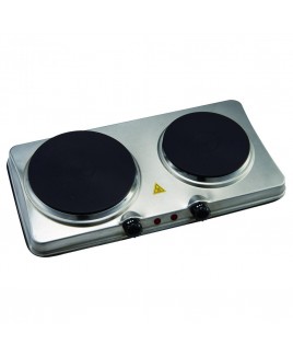 Courant 1700 Watts Electric Double Burner, Stainless Steel Design