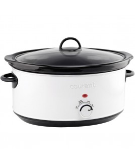 Courant 7 Quart Oval Slow Cooker - White