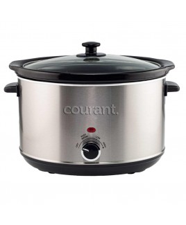 Courant 6 Quart Slow Cooker, Stainless Steel