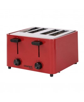 Courant 4-Slice Toaster, Red / Stainless