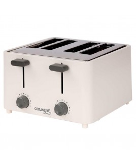 Courant 4-Slice Toaster, White / Stainless