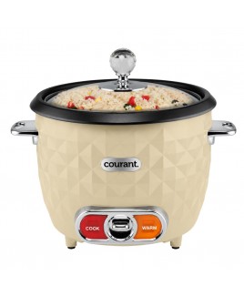 Courant 10 Cups Cooked / 5 Cups Uncooked Designer Series Rice Cooker and Steamer - Ivory
